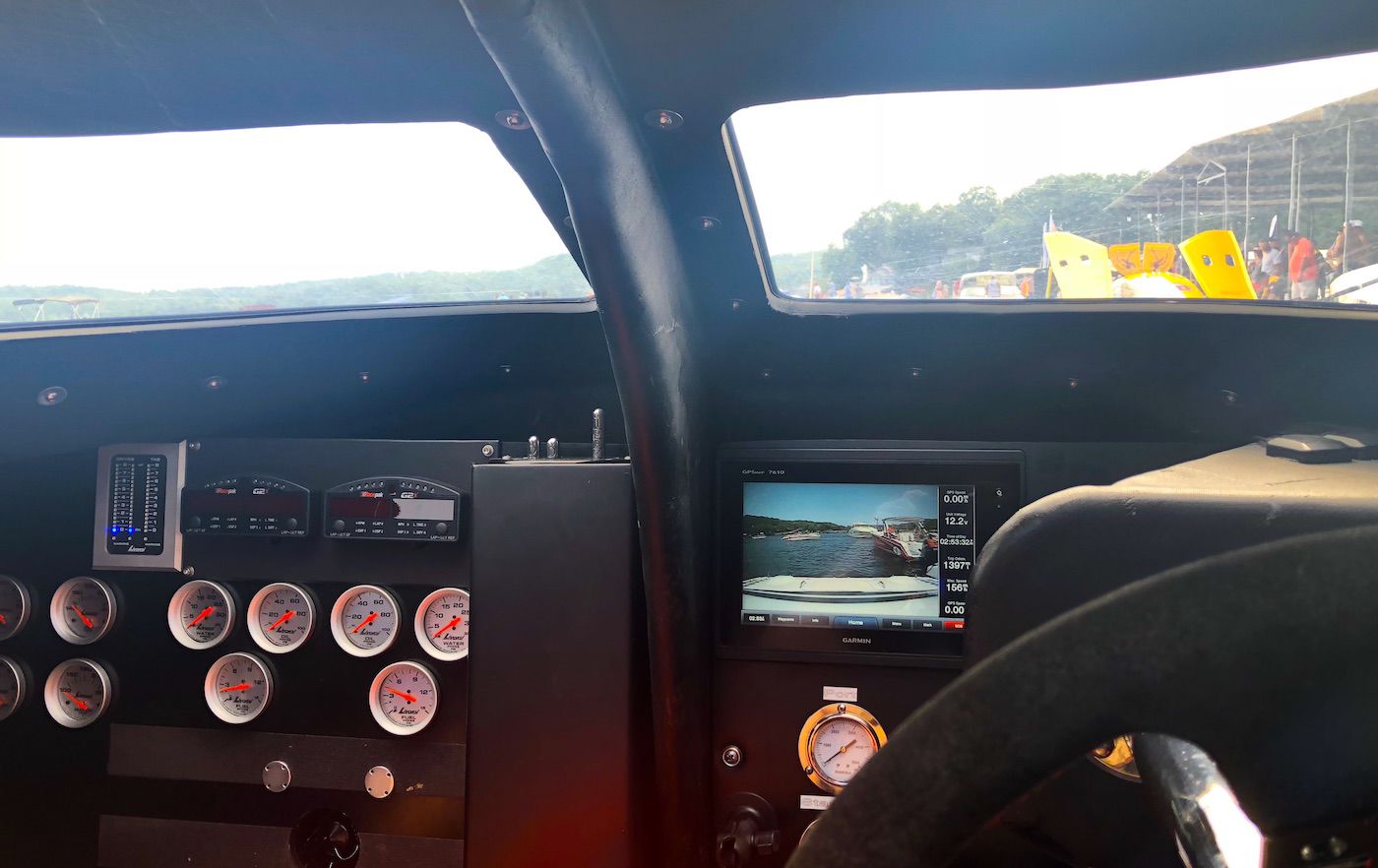 Inside The Cockpit Of The (Former) World Champion Performance Boat Center/Jimmy John's Catamaran